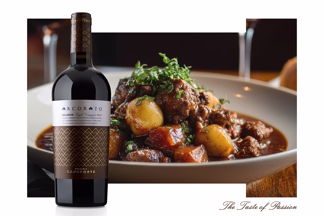 Masseria Capoforte Arcorato salento con stufato di manzo 1080x720